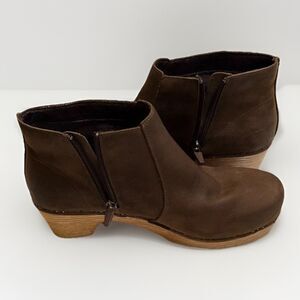 Dansko Women’s Maria Brown Leather Bootie Clog Size 40